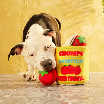 San Muttzano Tomatoes Plush + Squeaky Tennis Balls + Enrichment + Multi-Part Dog Toy - Image 7