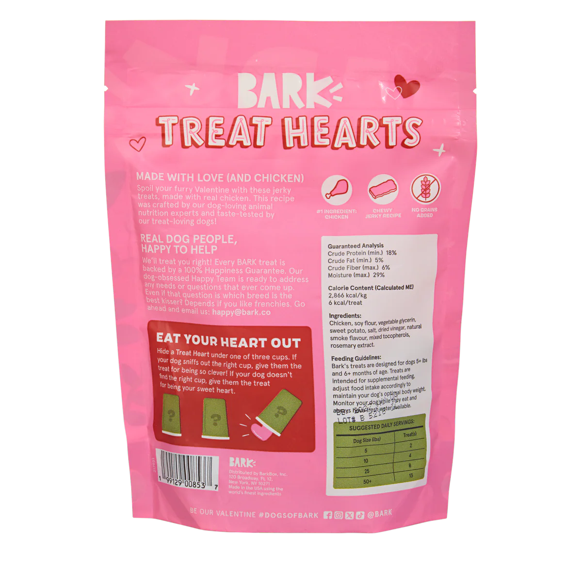 Treat Hearts Chicken Jerky Dog Treats, 4 oz - Image 3